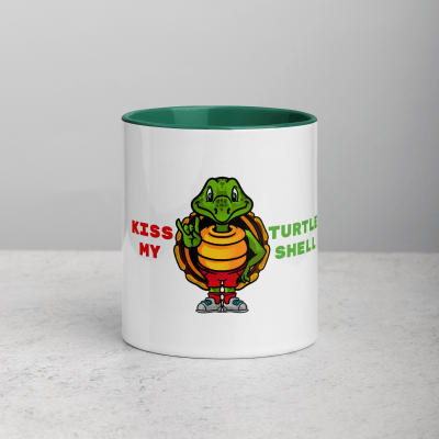 Savvy Turtle® KISS MY TURTLE SHELL Dark Green