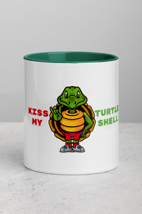 Savvy Turtle® KISS MY TURTLE SHELL Dark Green
