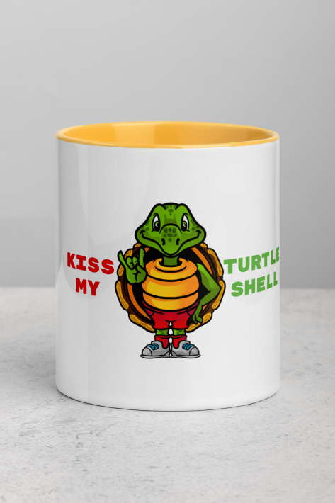 Savvy Turtle® KISS MY TURTLE SHELL Golden Yellow