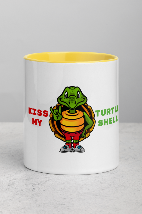 Savvy Turtle® KISS MY TURTLE SHELL Yellow