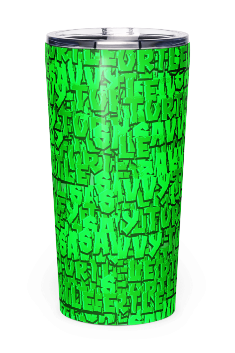 Savvy Turtle® Rock On Tumbler Neon Green