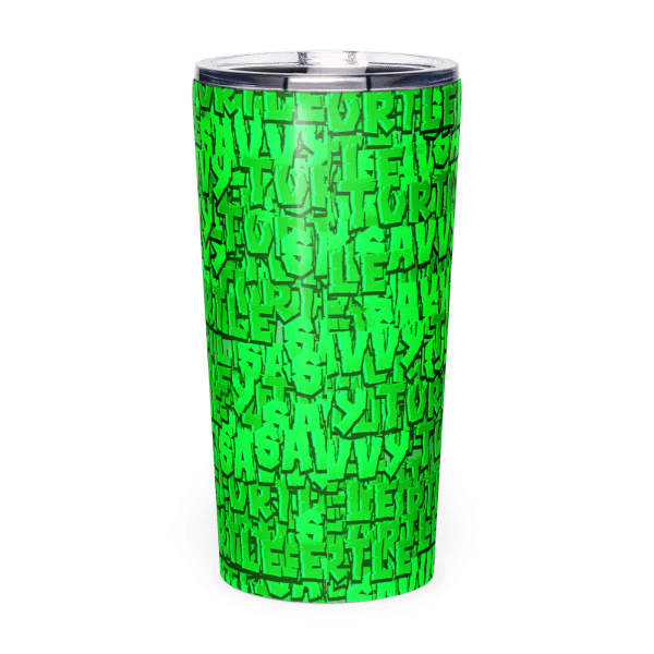 Savvy Turtle® Rock On Tumbler Neon Green