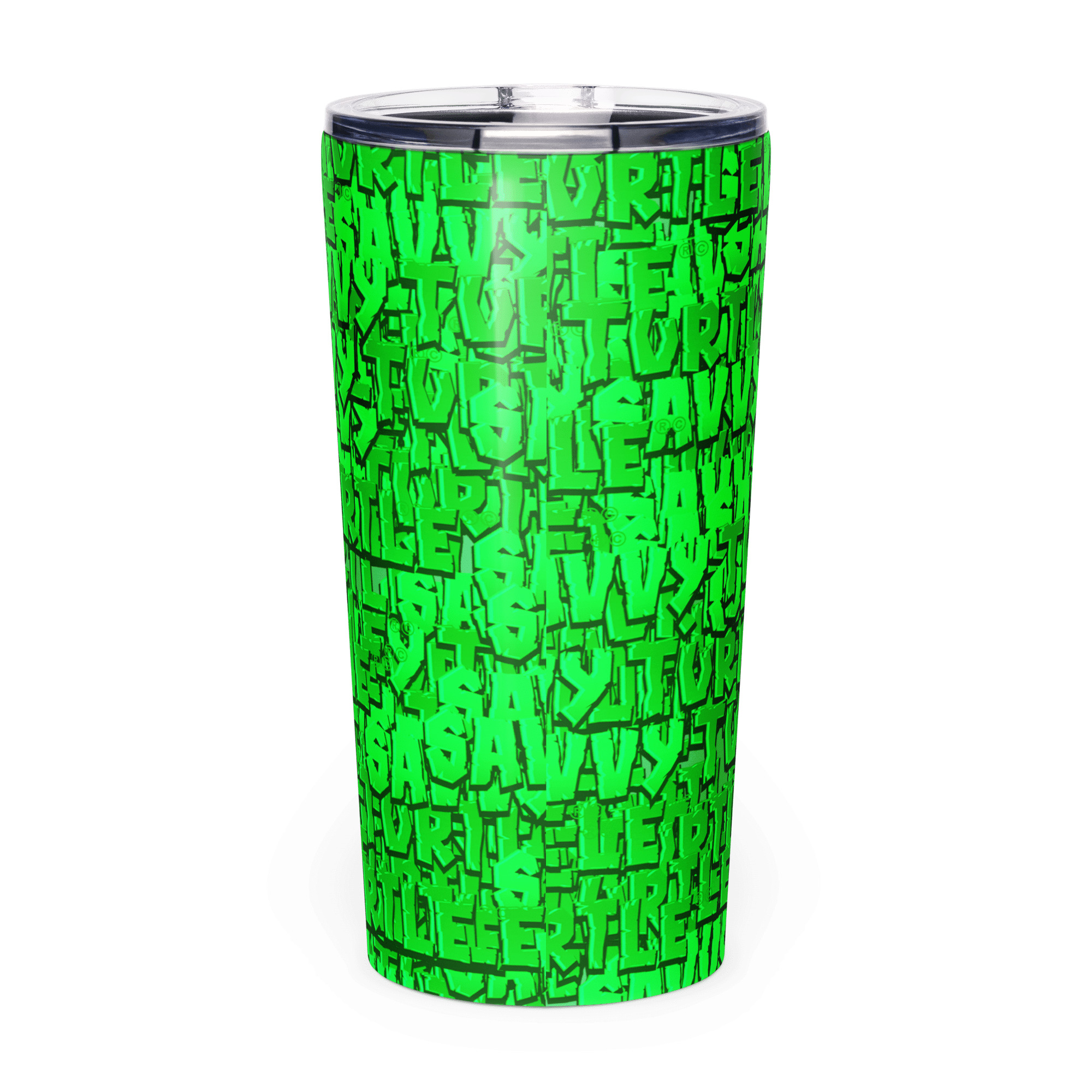 Savvy Turtle® Rock On Tumbler Neon Green