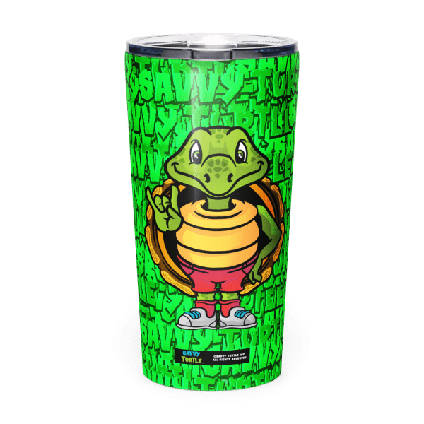 Savvy Turtle® Rock On Tumbler Neon Green