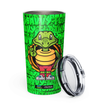 Savvy Turtle® Rock On Tumbler Neon Green