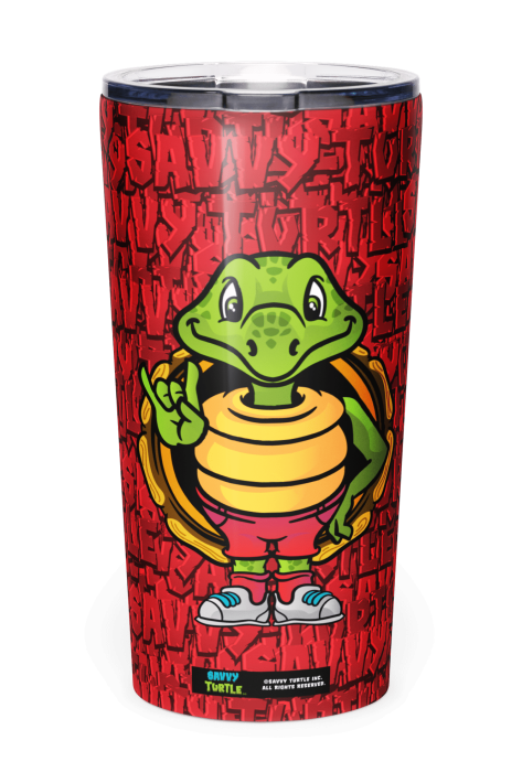 Savvy Turtle® Rock On Tumbler Red