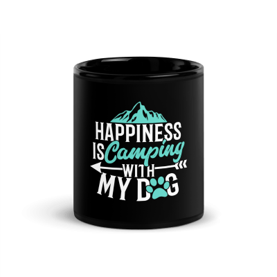 Happiness Is Camping With My Dog Coffee Mug