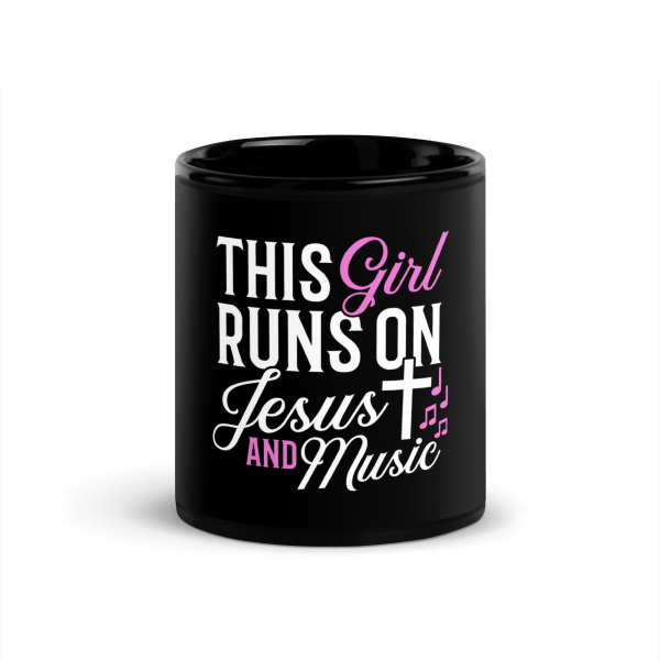 This Girl Runs On Jesus And Music Coffee Mug