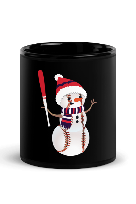Baseball Snowman Coffee Mug