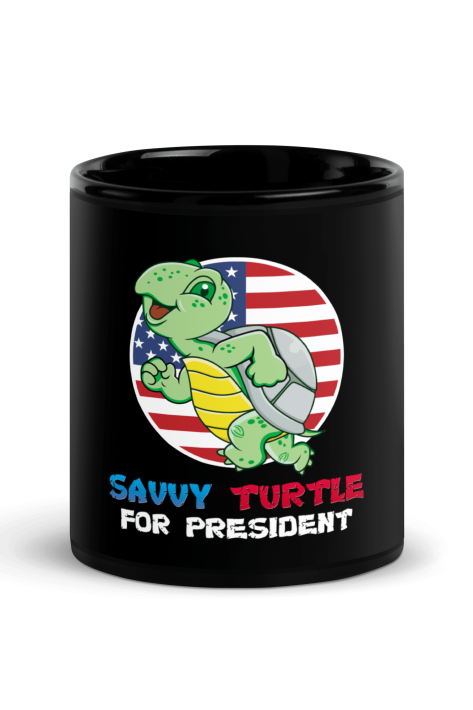 Savvy Turtle For President Vintage Coffee Mug