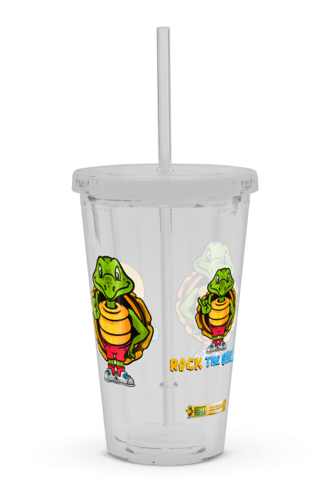 Savvy Turtle® Rock The Shell® Clear Plastic Tumbler