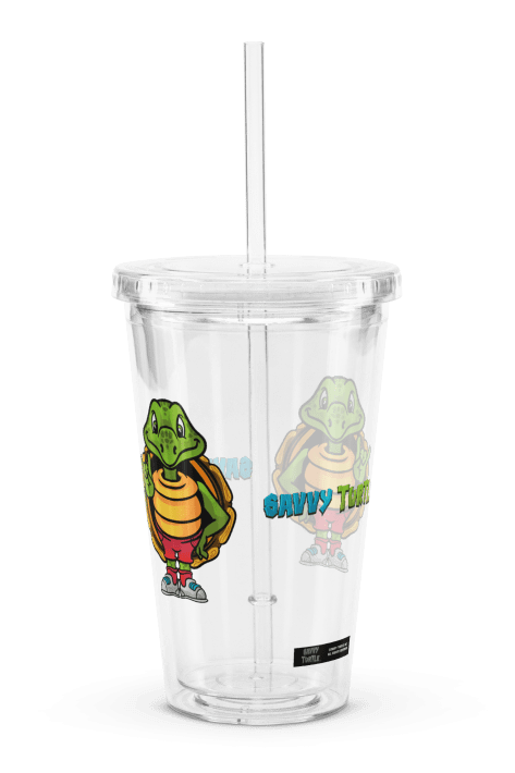 Savvy Turtle® Rock The Shell® Clear Plastic Tumbler