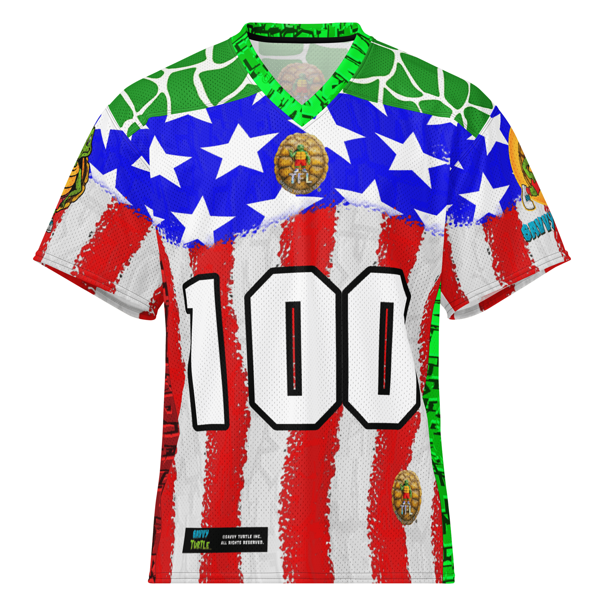 Savvy Turtle Official TFL® Football Jersey – Maximus #100