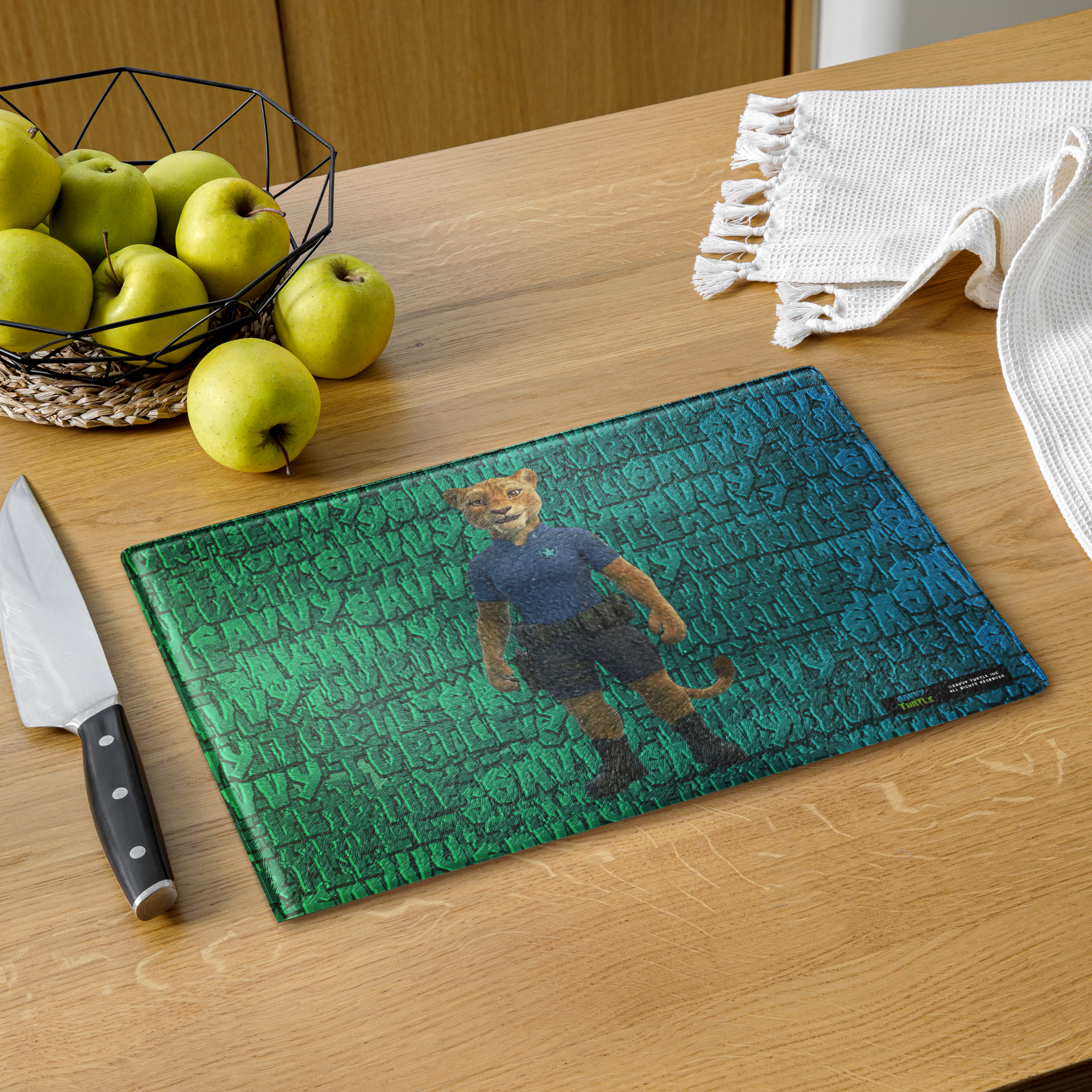 Turtle Kingdom® Seraphina® Glass Cutting Board
