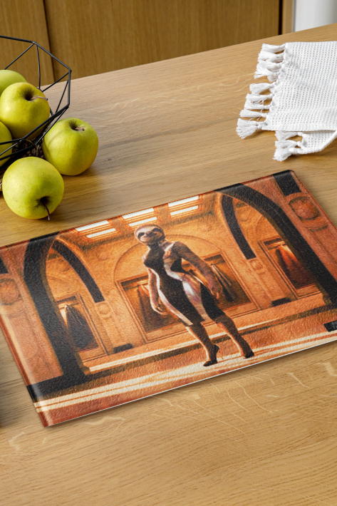 Turtle Kingdom® Sydney® Glass Cutting Board