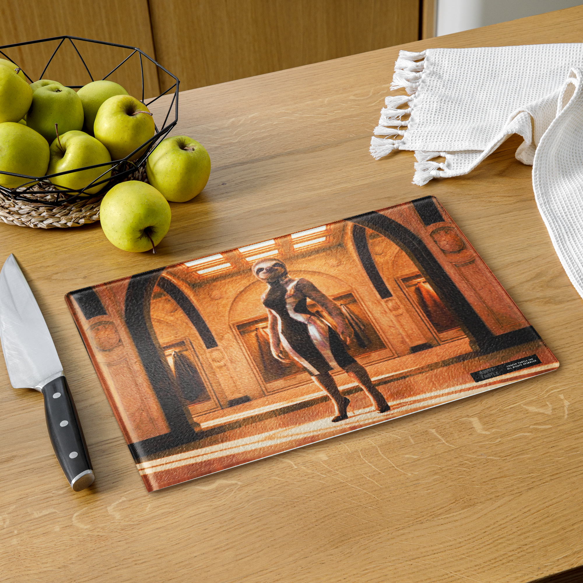 Turtle Kingdom® Sydney® Glass Cutting Board