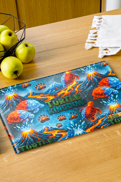 Turtle Kingdom® Theme Park Limited Edition Glass Cutting Board